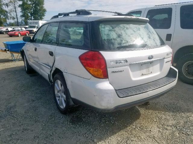 4S4BP61C967300065 - 2006 SUBARU LEGACY OUT WHITE photo 3