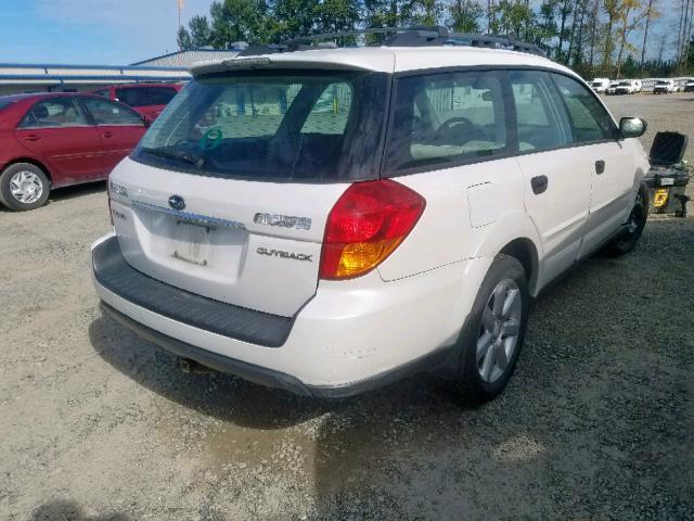 4S4BP61C967300065 - 2006 SUBARU LEGACY OUT WHITE photo 4