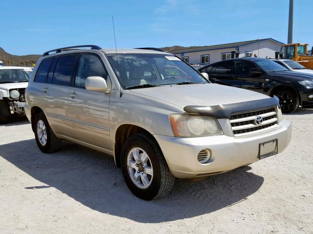 JTEGD21A930053589 - 2003 TOYOTA HIGHLANDER GOLD photo 1