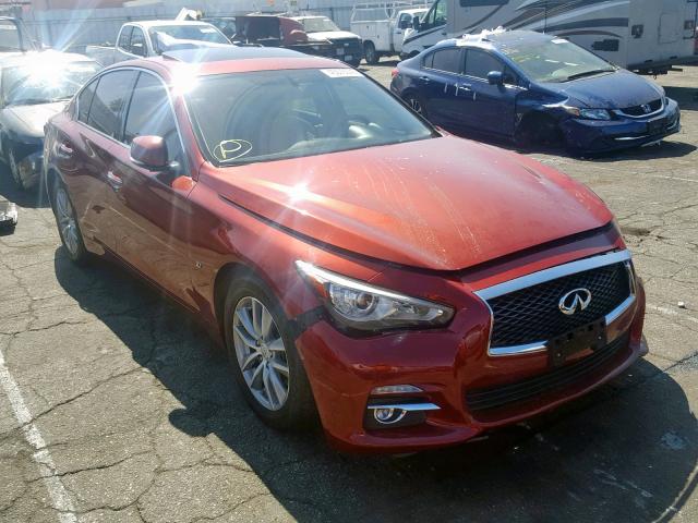 JN1BV7AP0EM678619 - 2014 INFINITI Q50 BASE RED photo 1