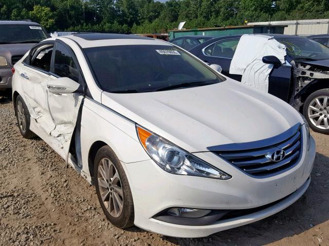 5NPEC4AC7EH918335 - 2014 HYUNDAI SONATA SE WHITE photo 1