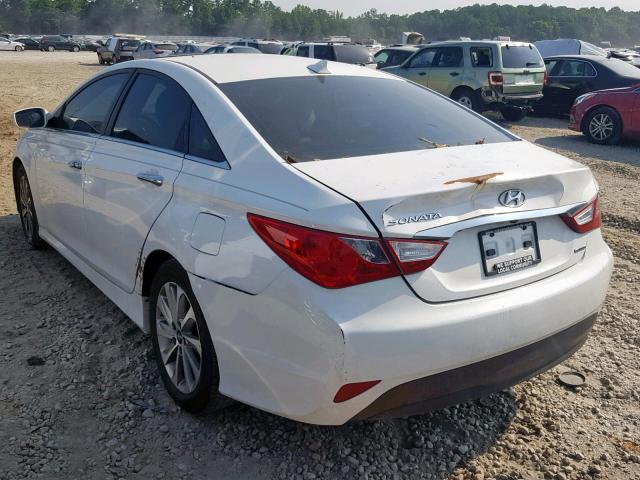 5NPEC4AC7EH918335 - 2014 HYUNDAI SONATA SE WHITE photo 3