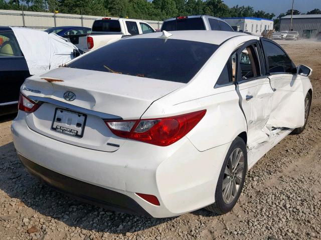 5NPEC4AC7EH918335 - 2014 HYUNDAI SONATA SE WHITE photo 4