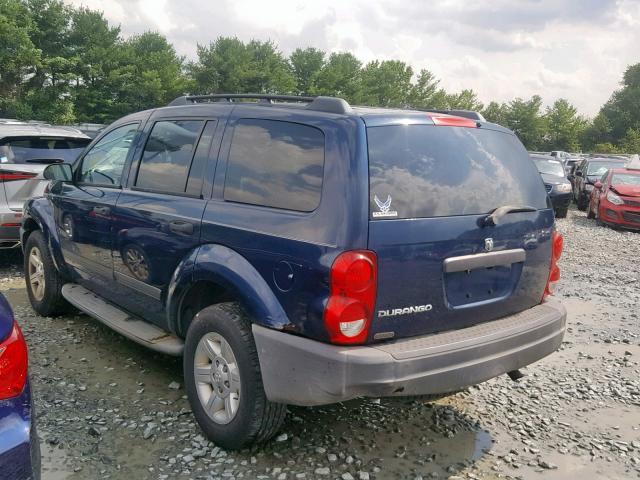 1D4HB38N15F609281 - 2005 DODGE DURANGO ST BLUE photo 3