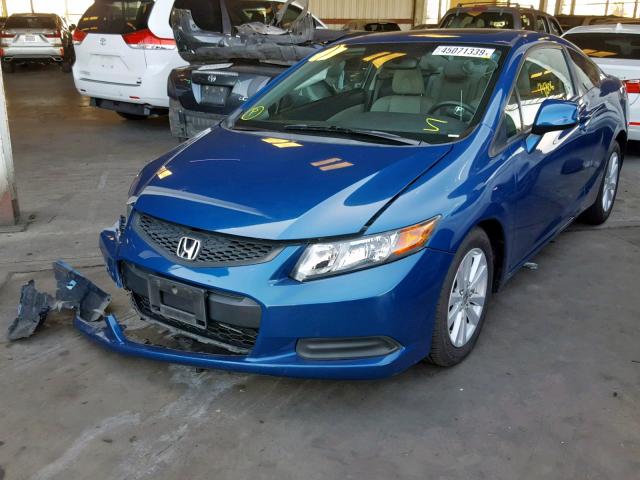 2HGFG3B17CH545739 - 2012 HONDA CIVIC EXL 蓝色 照片 2