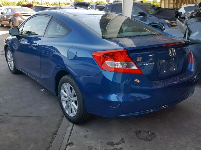 2HGFG3B17CH545739 - 2012 HONDA CIVIC EXL 蓝色 照片 3