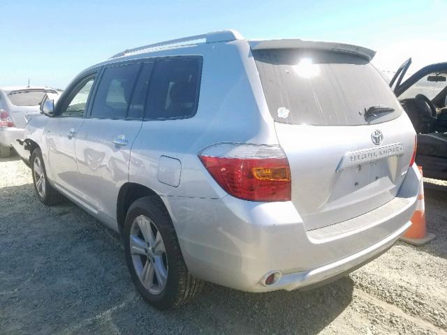 5TDDK3EH1AS002656 - 2010 TOYOTA HIGHLANDER SILVER photo 3