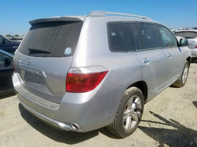 5TDDK3EH1AS002656 - 2010 TOYOTA HIGHLANDER SILVER photo 4