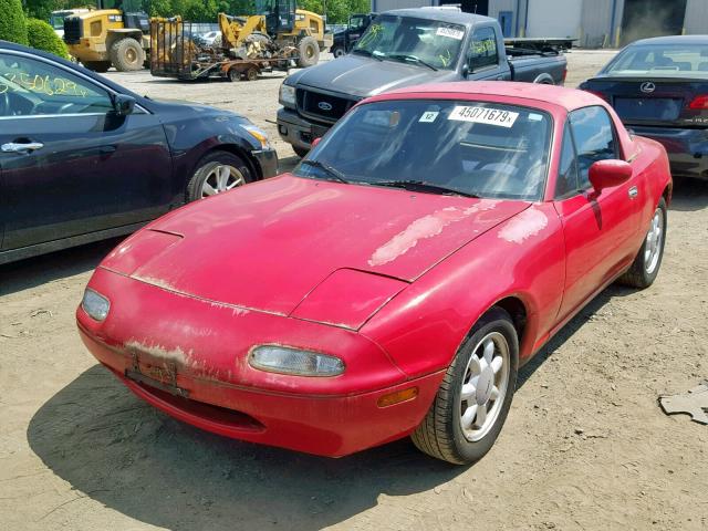 JM1NA3510L0106426 - 1990 MAZDA MX-5 MIATA RED photo 2