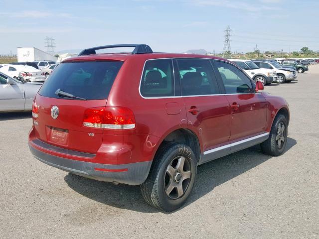 WVGBC67L94D030935 - 2004 VOLKSWAGEN TOUAREG 3. RED photo 4