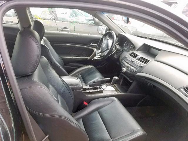 1HGCS12899A004055 - 2009 HONDA ACCORD EXL BLACK photo 5