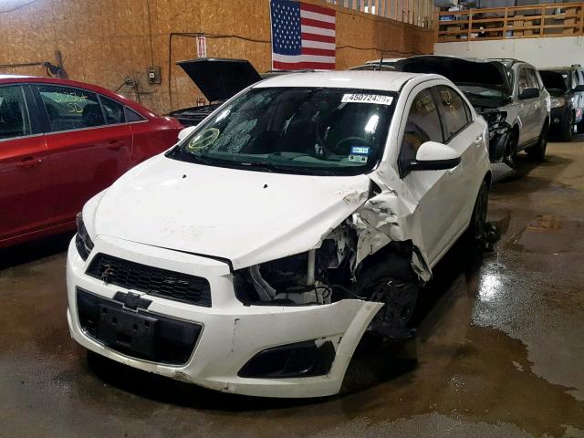 1G1JA5SH9E4242957 - 2014 CHEVROLET SONIC LS WHITE photo 2