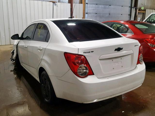 1G1JA5SH9E4242957 - 2014 CHEVROLET SONIC LS WHITE photo 3