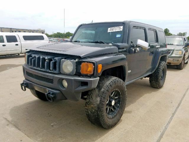 5GTDN13E478223971 - 2007 HUMMER H3 BLACK photo 2