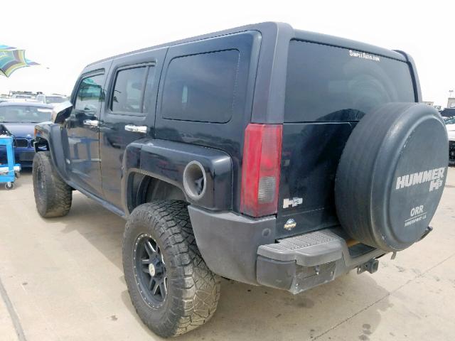 5GTDN13E478223971 - 2007 HUMMER H3 BLACK photo 3