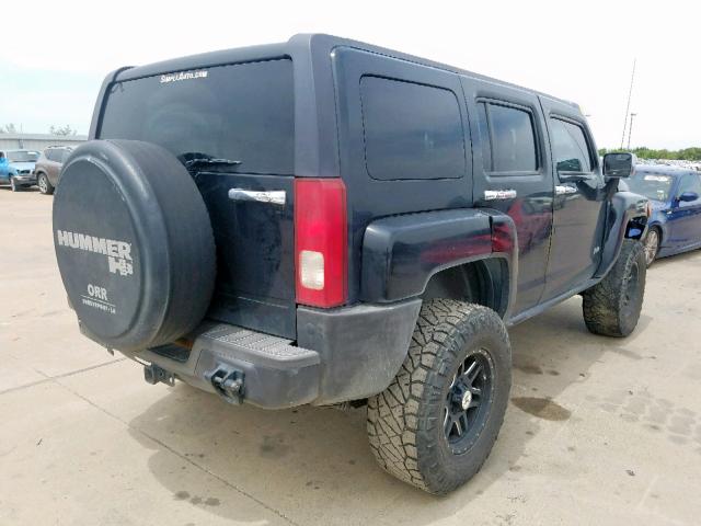 5GTDN13E478223971 - 2007 HUMMER H3 BLACK photo 4