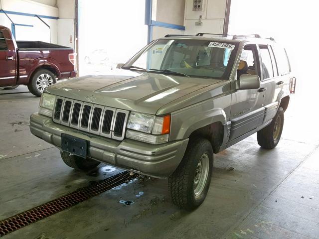 1J4GZ78Y4VC550986 - 1997 JEEP GRAND CHER SILVER photo 2