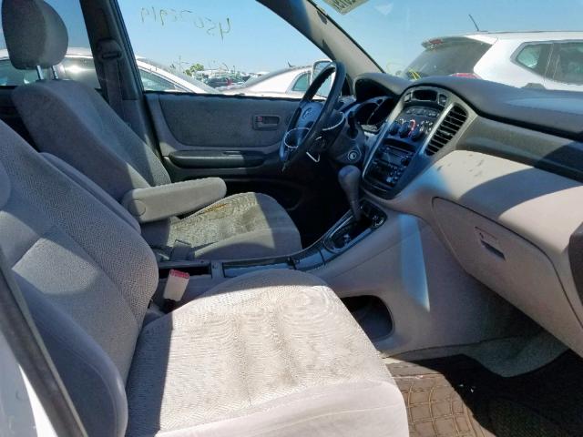 JTEHF21A420061581 - 2002 TOYOTA HIGHLANDER WHITE photo 5