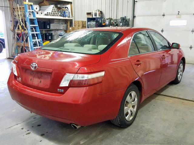 4T1BB46K28U048571 - 2008 TOYOTA CAMRY HYBR RED photo 4