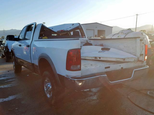 3D7TT2CT4AG173836 - 2010 DODGE RAM 2500 WHITE photo 3