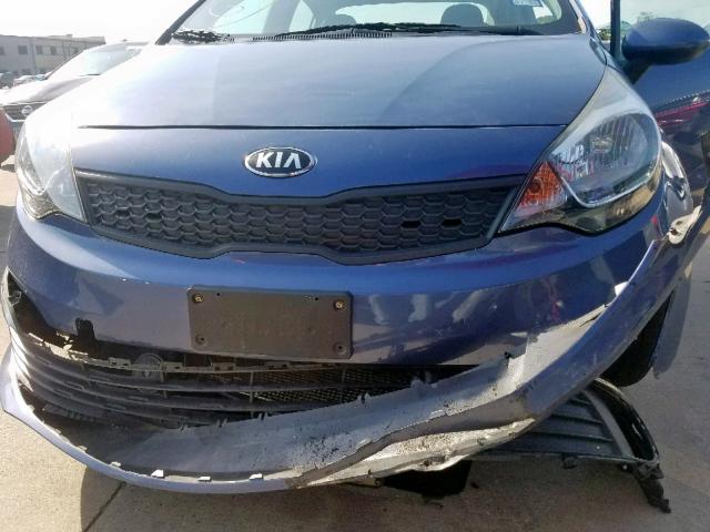 KNADM4A38G6697217 - 2016 KIA RIO LX BLUE photo 9