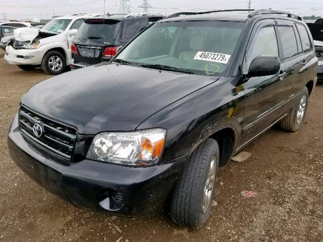 JTEGD21A450117220 - 2005 TOYOTA HIGHLANDER BLACK photo 2