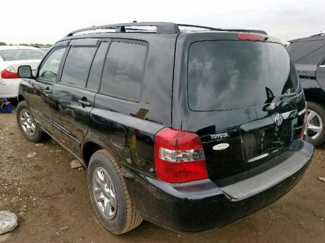 JTEGD21A450117220 - 2005 TOYOTA HIGHLANDER BLACK photo 3