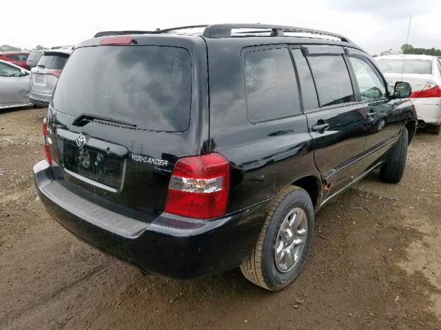 JTEGD21A450117220 - 2005 TOYOTA HIGHLANDER BLACK photo 4