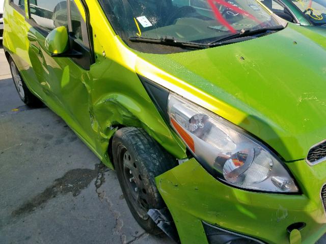 KL8CD6S92EC588241 - 2014 CHEVROLET SPARK 1LT GREEN photo 9