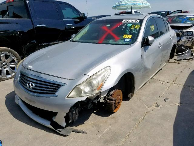 JN1CV6ARXAM455661 - 2010 INFINITI G37 SILVER photo 2