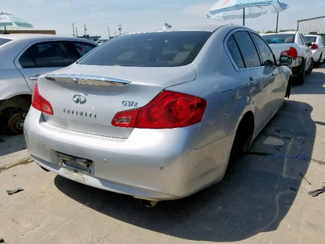 JN1CV6ARXAM455661 - 2010 INFINITI G37 SILVER photo 4