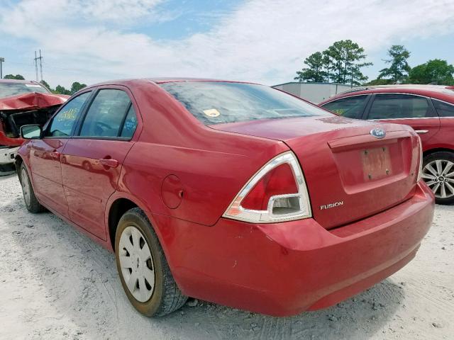 3FAHP06Z37R106916 - 2007 FORD FUSION S RED photo 3