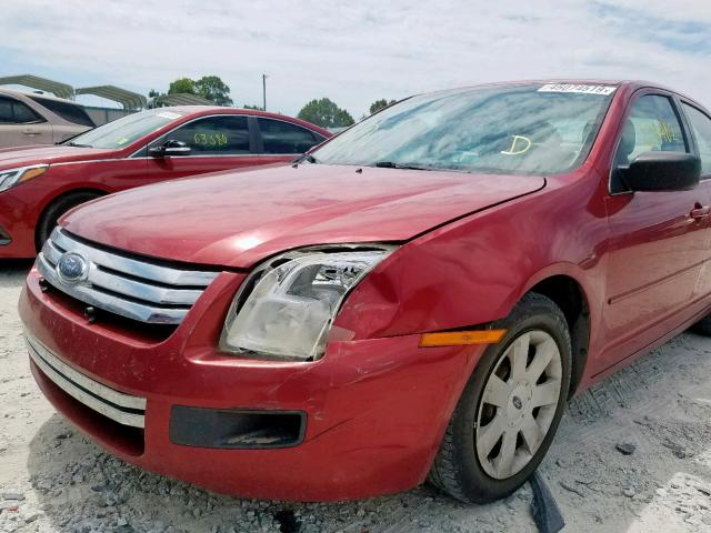 3FAHP06Z37R106916 - 2007 FORD FUSION S RED photo 9