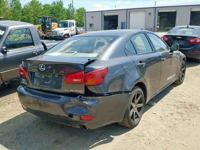 JTHCK262162007448 - 2006 LEXUS IS 250 GRAY photo 4