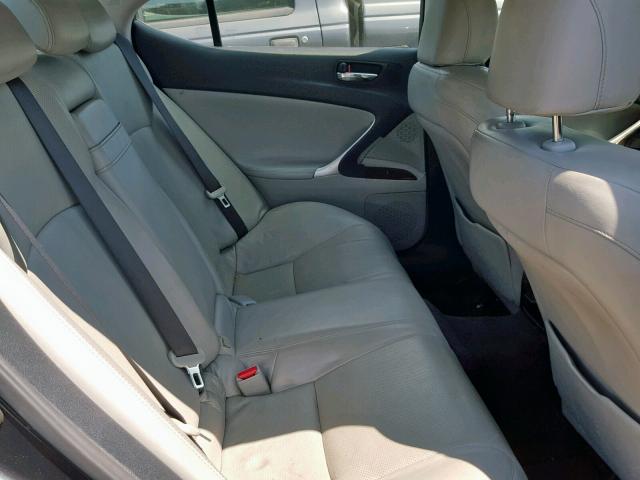 JTHCK262162007448 - 2006 LEXUS IS 250 GRAY photo 6