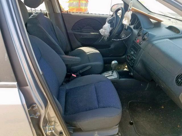 KL1TD66667B789003 - 2007 CHEVROLET AVEO BASE ნაცრისფერი ფოტო 5