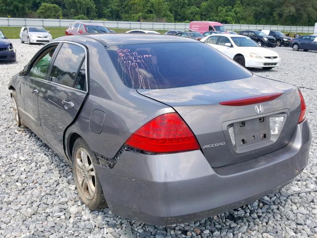 1HGCM56737A163170 - 2007 HONDA ACCORD EX GRAY photo 3