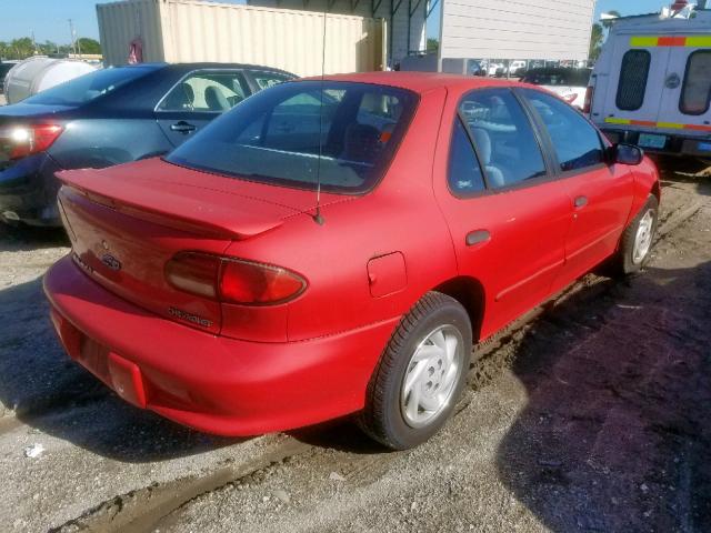 1G1JF5245W7134320 - 1998 CHEVROLET CAVALIER L RED photo 4