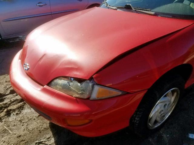 1G1JF5245W7134320 - 1998 CHEVROLET CAVALIER L RED photo 9