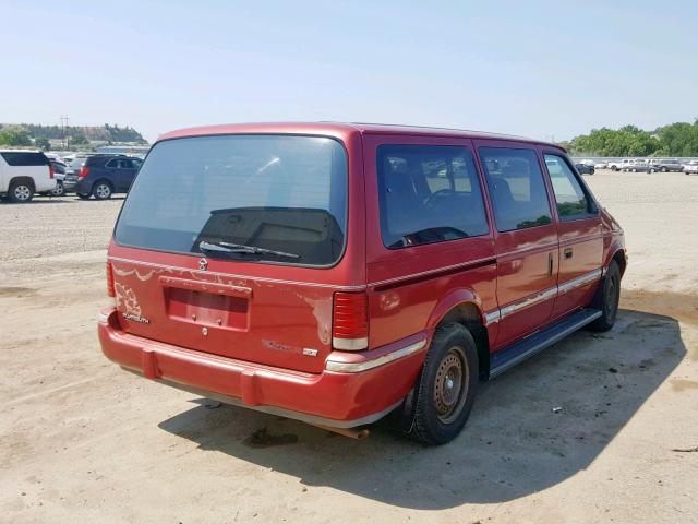 1P4GH44R4PX676066 - 1993 PLYMOUTH GRAND VOYA RED photo 4