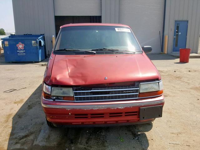 1P4GH44R4PX676066 - 1993 PLYMOUTH GRAND VOYA RED photo 9