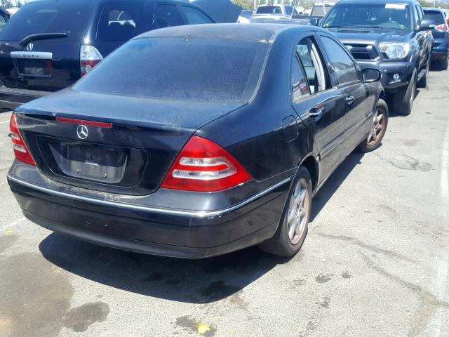 WDBRF61J12F194181 - 2002 MERCEDES-BENZ C 240 BLACK photo 4