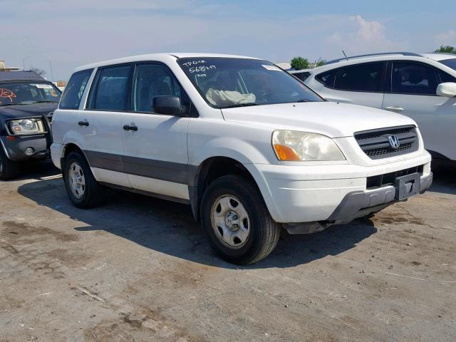 2HKYF18195H537089 - 2005 HONDA PILOT LX WHITE photo 1