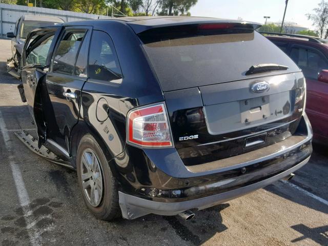 2FMDK38C08BA91241 - 2008 FORD EDGE SEL BLACK photo 3