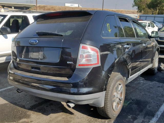 2FMDK38C08BA91241 - 2008 FORD EDGE SEL BLACK photo 4