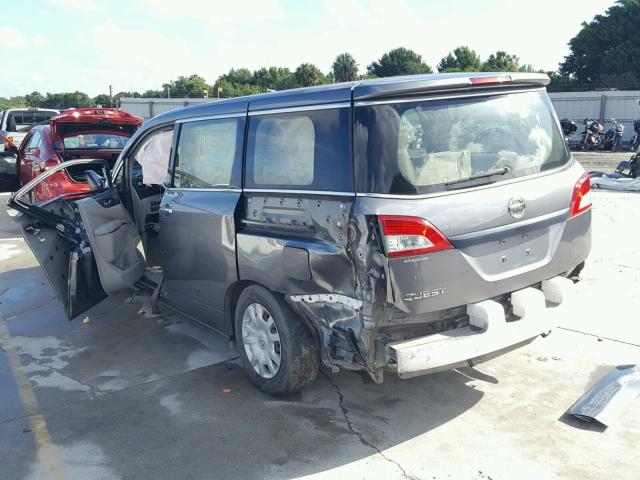 JN8AE2KP8E9106067 - 2014 NISSAN QUEST S GRAY photo 3