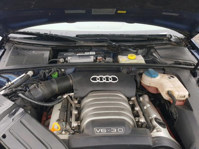 WAULT68E34A128432 - 2004 AUDI A4 3.0 QUA BLUE photo 7