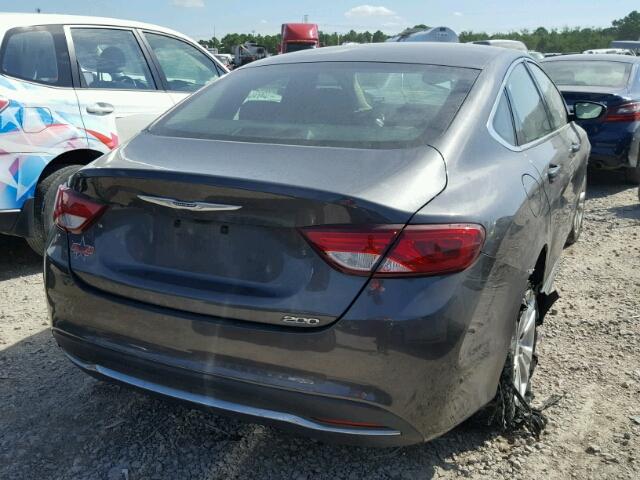 1C3CCCAB9GN144315 - 2016 CHRYSLER 200 LIMITE GRAY photo 4