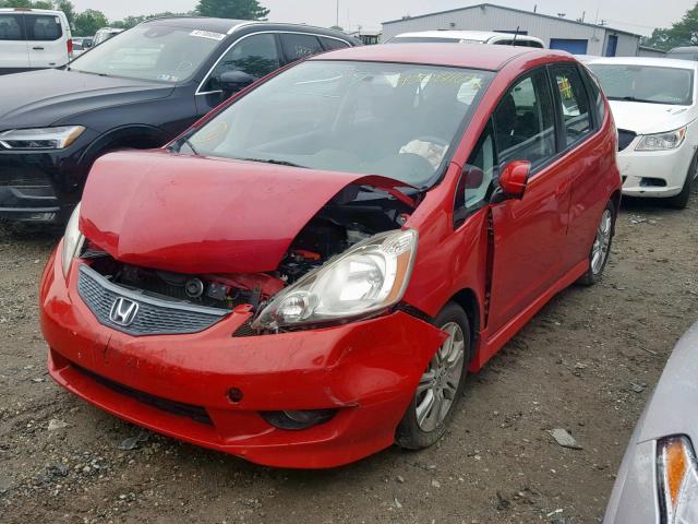 JHMGE88449C005234 - 2009 HONDA FIT SPORT RED photo 2