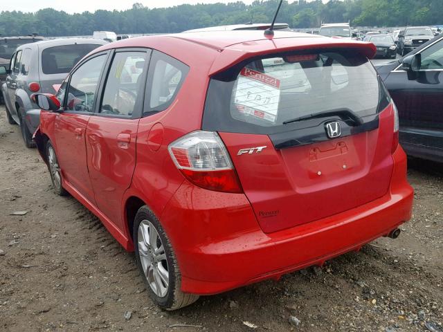 JHMGE88449C005234 - 2009 HONDA FIT SPORT RED photo 3